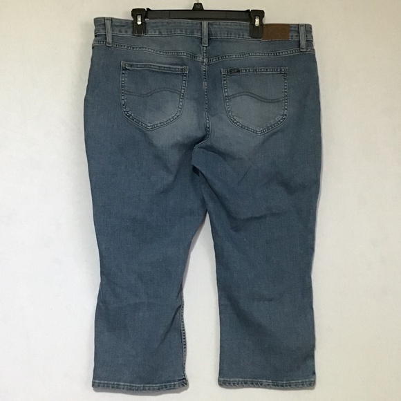 Lee Capri Wave Jeans Womens Plus Sz 20M Mid Rise Wave Regular Fit School Casual - Picture 4 of 14